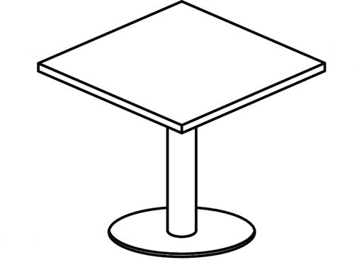 Säulentisch HxBxTmm HAMMERBACHER || VE = 1 ST