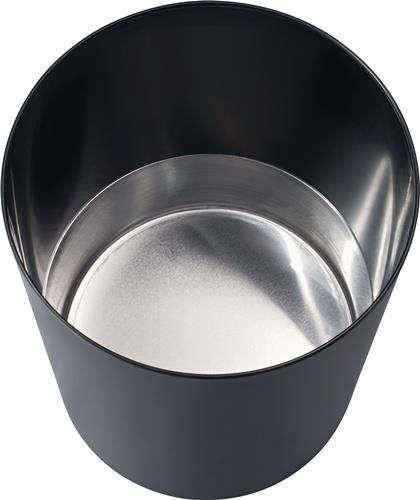 Papierkorb 13l H300xØ245mm schwer entflammbar Ku.schwarz ZWINGO || VE = 1 ST