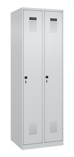 Garderobenschrank Evolo PLUS Bodengleiter 600mm lichtgrau/lichtgrau 2 Abt.C+P || VE = 1 ST