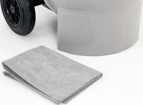 Spraydosen-Sammelbehälter 120l PE grau/orange fahrbar CEMO || VE = 1 ST