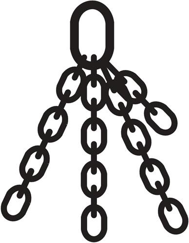 Anschlagkette 4-strängig,Güte 8 L1000xS10mm Trgf.6700/4750kg CADENA || VE = 1 ST