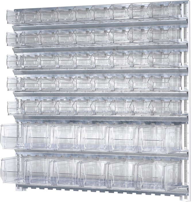 Wandsystem H1000xB1010xTmm STA verz.m.Sichtlagerk.45xMK5,12xMK4 transp.TECWERK