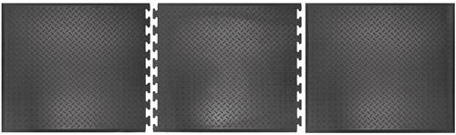 Arbeitsplatzbodenbelag Fertigmatte L800xB700mm schwarz NBR-Gummi COMFORT-LOK || VE = 1 ST