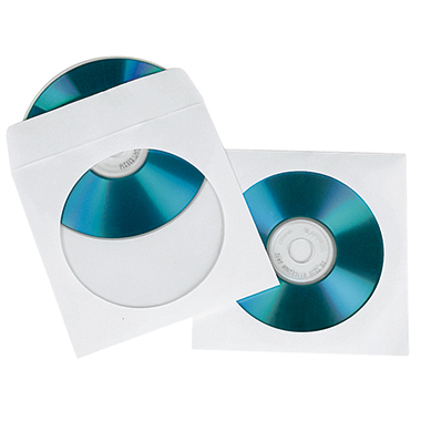 Soennecken CD/DVD Hülle 03750 mF Papier weiß 100 St./Pack.