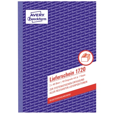 Avery Zweckform Lieferschein 1720 DIN A5 2x40Blatt