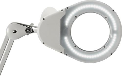 LED-Lupenleuchte Glaslinse 127mm 5Zoll Tischklemme schwarz Abdeckung,runder Kopf || VE = 1 ST