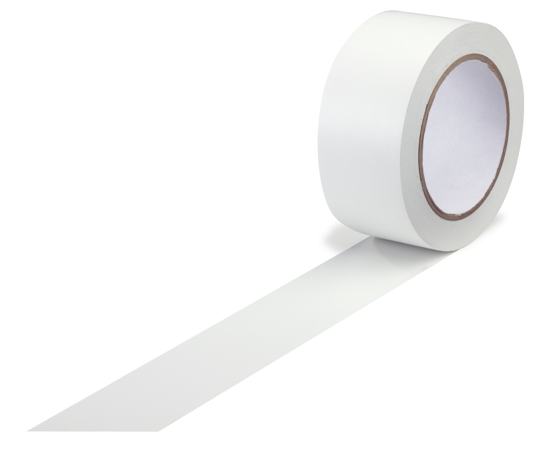 Bodenmarkierungsband, 50 mm x 30 lfm., Stärke 150 µ,  Farbe: weiß
