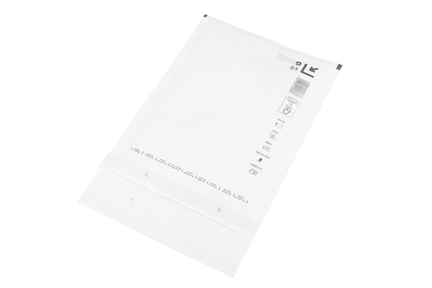 Luftpolster-Versandtasche, weiß, SK-Verschluss, DIN C5 | 180 x 265 mm (Offene Seite x L) | VE = 100 Stk.