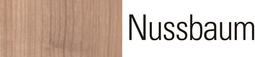 Aufsatzschrank H530xB800xT428mm 1 OH u.3 Kunststoffablagen Nussbaum || VE = 1 ST