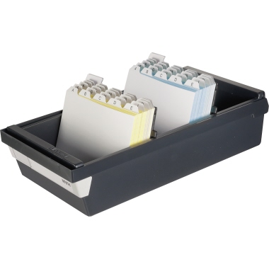 HAN Karteikasten 956-13 DIN A6 quer max. 1300Karten PS schwarz