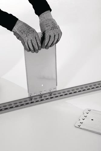 Steckregal H2500xB1000xT500mm Anbauregal 6 Stahlböden Trgf.150 kg lichtgrau META || VE = 1 ST