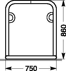Fahrradanlehnparker GALAXY 36 H860xB750mm Stahl,verz.Rohr-D.48mm z.Schr.WSM || VE = 1 ST