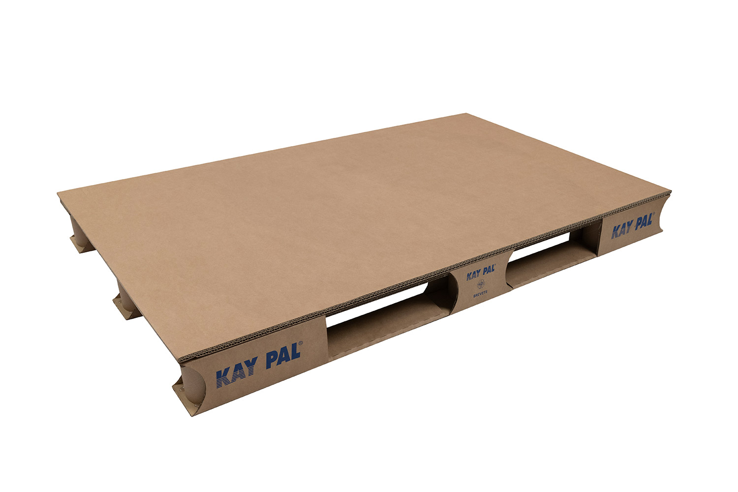 KAYPAL Wellpapp-Palette, Euromaß | 1200 x 800 x 120 mm (L x B x H), dyn. Tragkraft 500 kg | VE = 6 Stk.