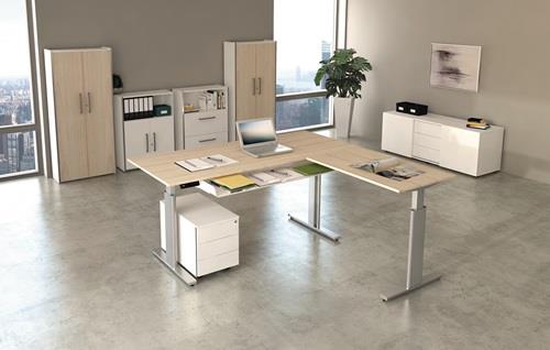 Schreibtisch M-ove silber H720-1200xB2000xT1000mm anth. || VE = 1 ST