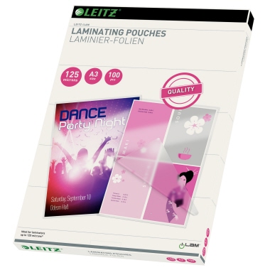Leitz Laminierfolie 33950 DIN A3 125mic 100 St./Pack.