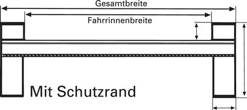 Verladeschiene Alu.L.4285mm m.Rand Trgf.4520kg/Paar Fahrrinnenbreite 400mm ALTEC || VE = 1 PA