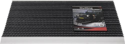 Fußmatte schwarz/schwarz PP/Alu L600xB900xS22mm || VE = 1 ST