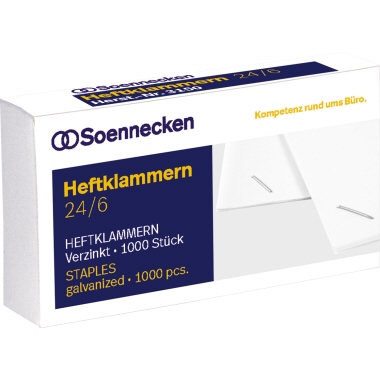 Soennecken Heftklammern 3151 24/6 verzinkt 1.000 St./Pack.