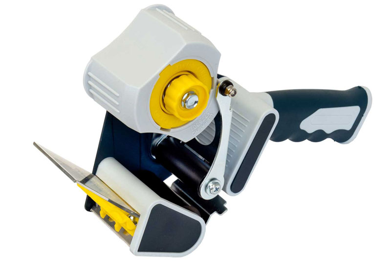 Premium-Handabroller 'Twin Core' | für 50 mm Rollenbreite, 50 und 76 mm Rollenkern, mit Sicherheitszahnmesser |