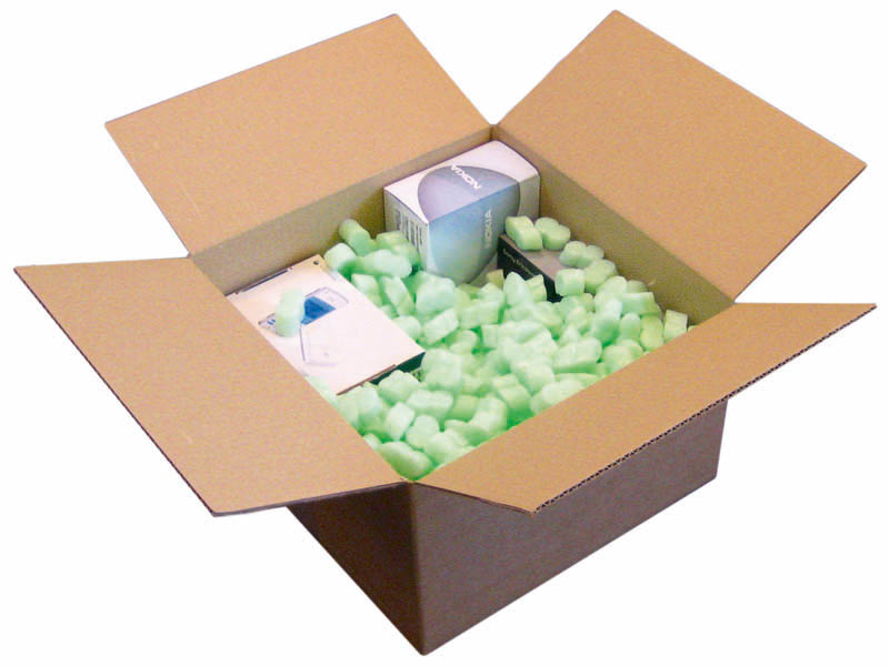 Verpackungschips flo-pak® Green, antistatisch | 500 Liter pro Sack | VE = 3 Stk.