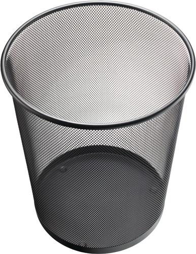 Papierkorb 15l H280xØ267mm m.Lochdekor STA schwarz HELIT || VE = 1 ST