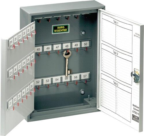 Schlüsselschrank 6700 H330xB245xT85mm 2-türig vorg.f.HZ Anz.Hak.74 || VE = 1 ST