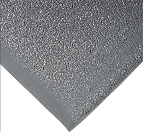 Arbeitsplatzbodenbelag Fertigmatte L900xB600xS9mm schwarz PVC Hammerschlagoptik || VE = 1 ST