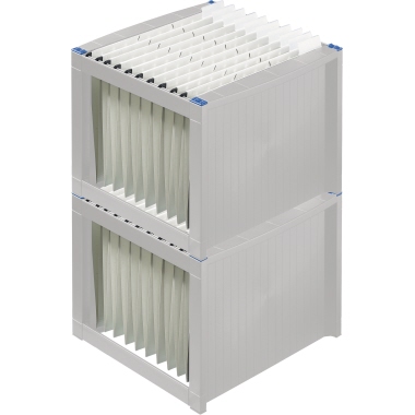 helit Hängekorb H6110084 max. 40Mappen DIN A4 lichtgrau/blau