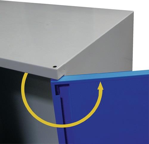 Schwerlastschrank H1950xB1000xT600mm grau 2 Fbd.1x100,2x125,2x175mm Trgf.200kg || VE = 1 ST