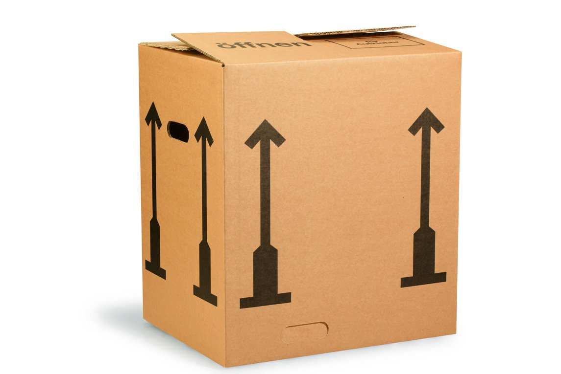 Umzugskarton 2-wellig, braun, Qual. 2.40 | 440 x 340 x 474 mm (L x B x H) Innenmaß | VE = 10 Stk.