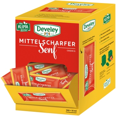 Develey Senf mittelscharf 618449 15 ml 200 St./Pack.