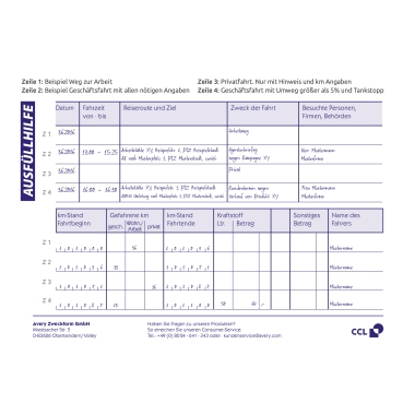Avery Zweckform Fahrtenbuch 222 DIN A6 quer 40Blatt
