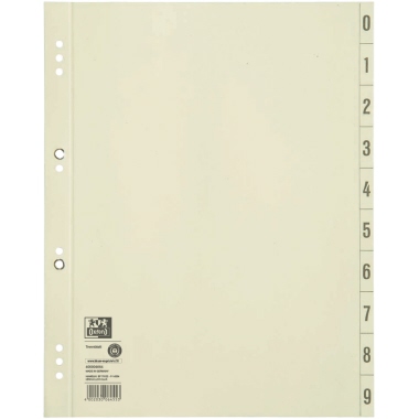 Oxford Trennblatt 400004664 DIN A4 200g Karton chamois 100 St./Pack.