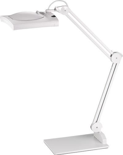 LED-Lupenleuchte Glaslinse 190,5mm (7,5 ") Tischklemme weiß Abdeckung,ecki. Kopf || VE = 1 ST