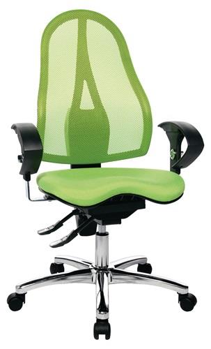 Bürodrehstuhl m.Permanentkontakt apfelgrün/apfelgrün 460-560mm m.Rl.TOPSTAR || VE = 1 ST