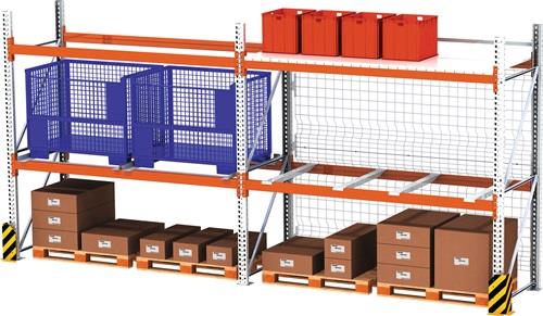 Tiefenauflage Rahmentiefe 800mm rotorange Tragfähigkeit/Paar 1100kg || VE = 1 ST