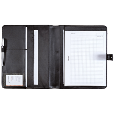 Alassio Schreibmappe FANO 30073 26x32,2x2cm Lederimitat schwarz