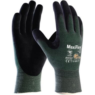 MaxiFlex Schnittschutzhandschuh Cut 2490-8 gn/sw Gr.08