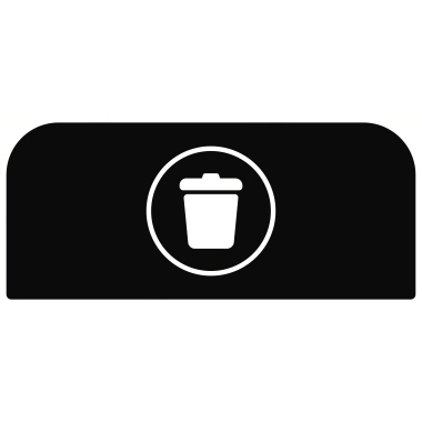 Rubbermaid Hinweisschild 2155310 f.Behältereinheit 57l Restmüll sw