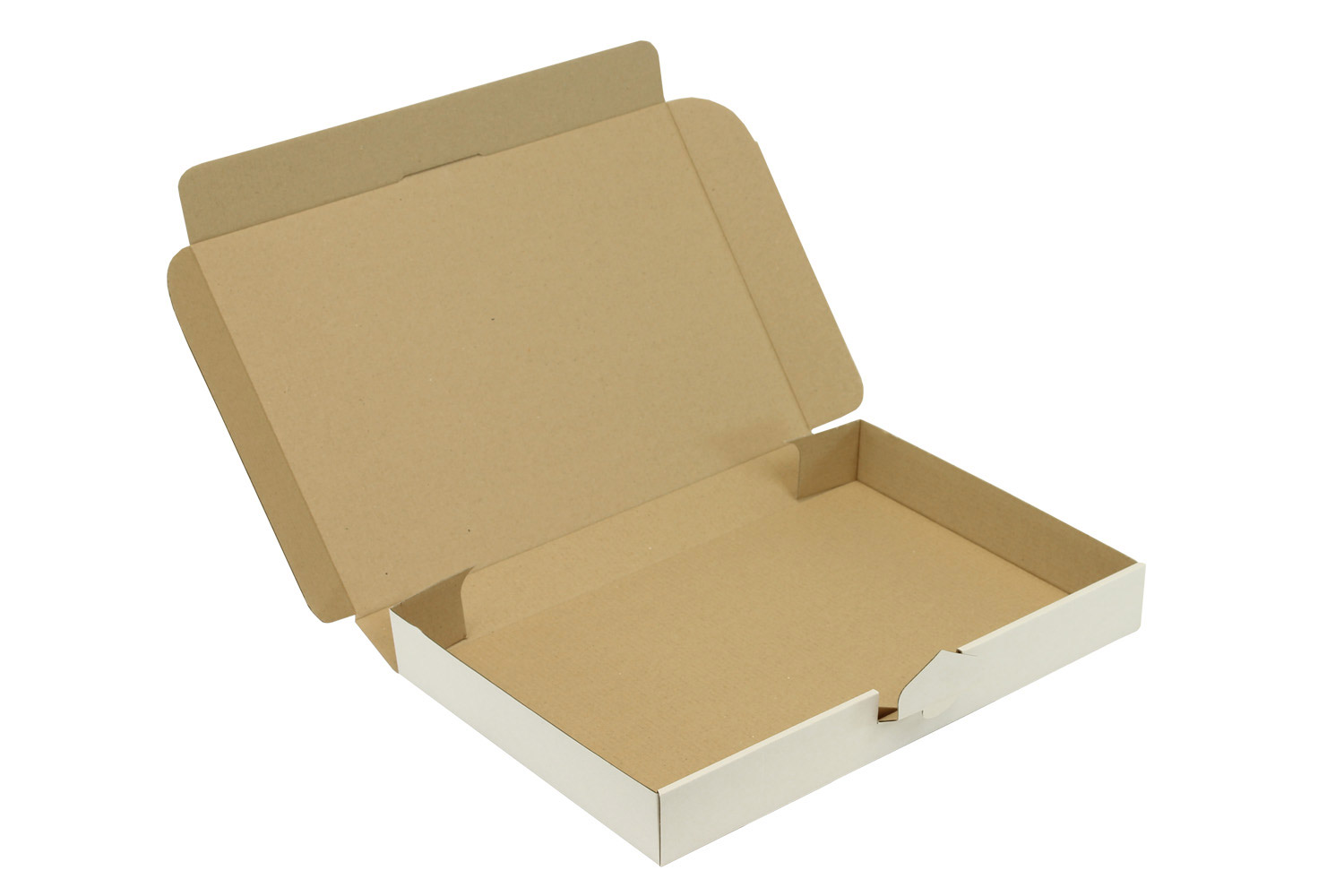 Klappschachtel 1-wellig, Maxi Briefbox, weiß, DIN C4 | 338 x 230 x 42 mm (L x B x H) Innenmaß | VE = 100 Stk.