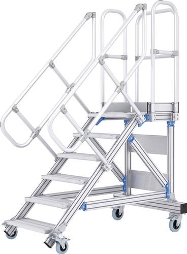 Plattformtreppe fahrbar Stufen-B.800mm senkr.H.max.2250mm A.1996mm 60Grad ZARGES || VE = 1 ST
