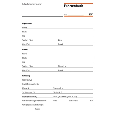 SIGEL Fahrtenbuch FA514 DIN A5 für PKW/LKW 32Blatt