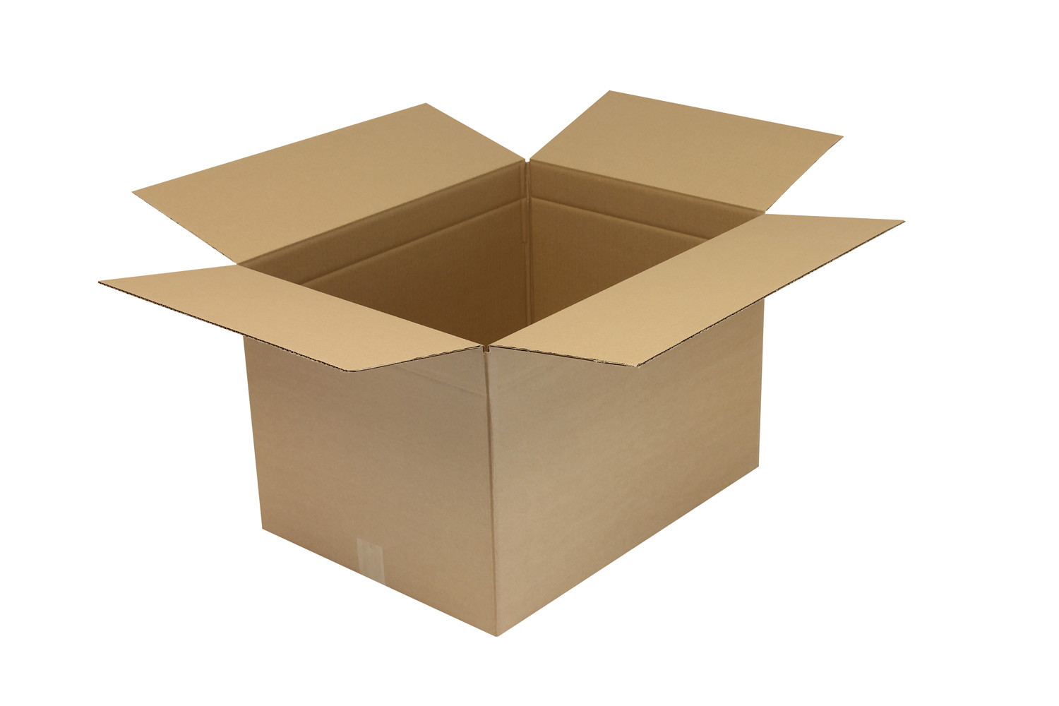 Wellpapp-Faltkarton 1-wellig, braun, Qual. 1.30, DIN A2 | 600 x 450 x 400 mm (L x B x H) Innenmaß | VE = 25 Stk.