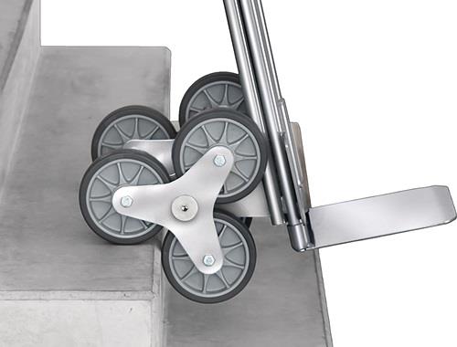 Treppenkarre H.1300mm Schaufel-Gr.L300xB480mm Alu.3armiger Radstern || VE = 1 ST