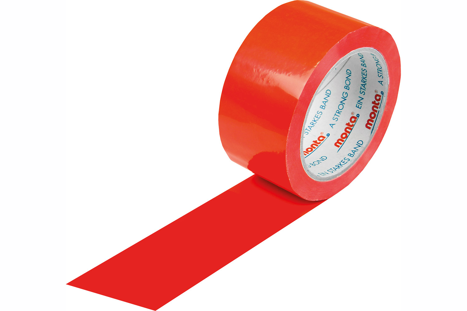 PVC-Klebeband monta 250F, leise, rot, 57 µ | 50 mm x 66 lfm. | VE = 36 Stk.