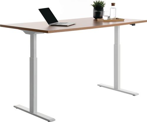 Schreibtisch H700-1200xB1600xT800mm Buche/weiß rechteckige Form C-Fuß TOPSTAR || VE = 1 ST