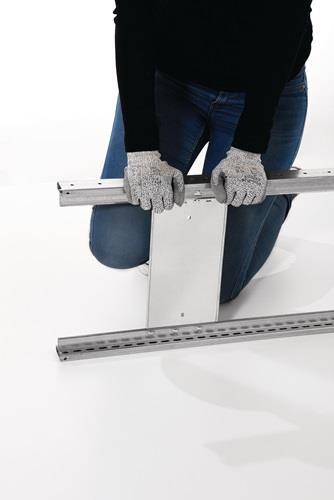 Steckregal H2500xB1000xT500mm Anbauregal 6 Stahlböden Trgf.150 kg lichtgrau META || VE = 1 ST