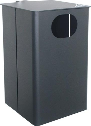 Abfallbehälter Edelstahl-Ausdrückblech H537xB325xT388mm 35l anthr-eisengl.RENNER || VE = 1 ST