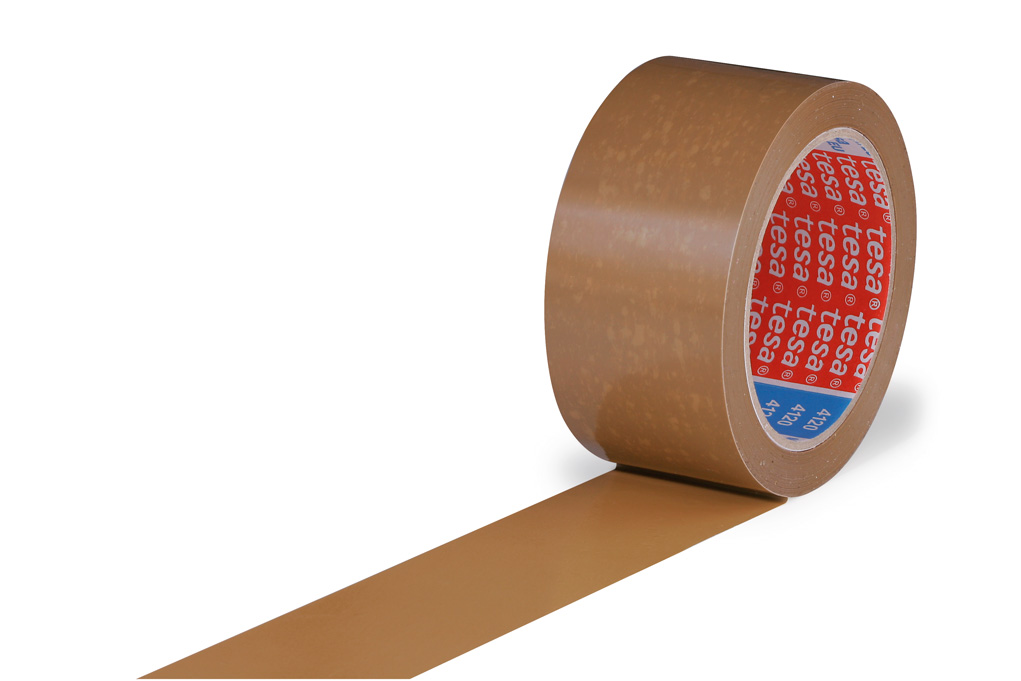 PVC-Packband tesapack® 4120, leise, braun, 49 µ | 50 mm x 66 lfm. | VE = 36 Stk.