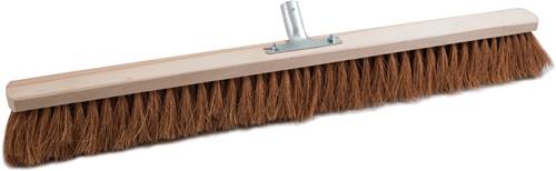 Besen Kokos L.800mm m.Metallstielhalter Flachholz || VE = 1 ST